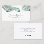 Abstracte Green Agaat Sieraden Designer Visitekaartje (Voorkant / Achterkant)