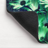 Abstracte Green Daisies Flower Art Muismat (Hoek)