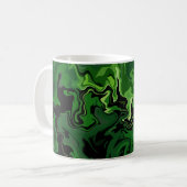 Abstracte Green Flow Art Koffiemok (Voorkant links)