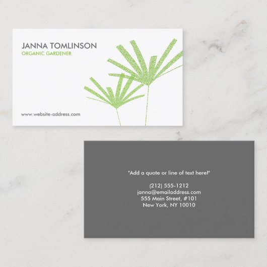 Abstracte Green Palms II Visitekaartje (Voorkant / Achterkant)