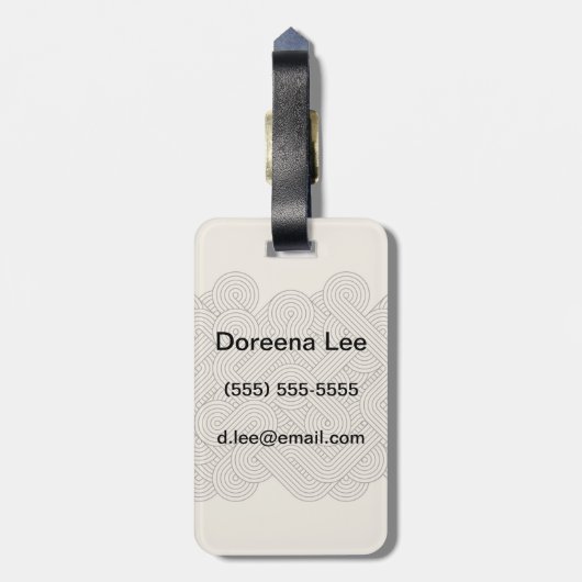 Abstracte grens bagagelabel (Achterkant verticaal)