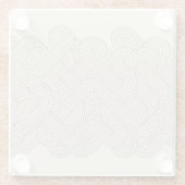 Abstracte grens glazen onderzetter (Achterkant)