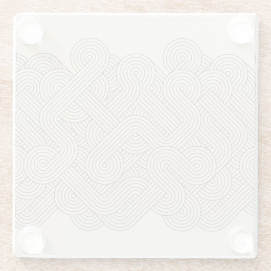 Abstracte grens glazen onderzetter (Achterkant)