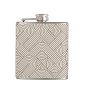 Abstracte grens heupfles (Voorkant)