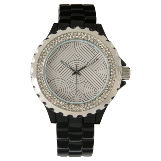 Abstracte grens horloge (Voorkant)