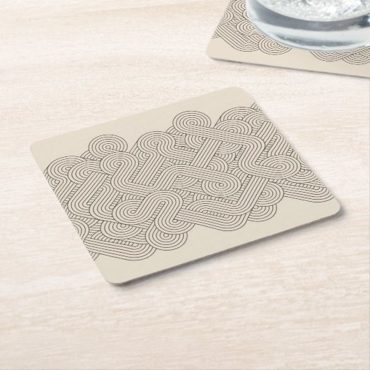 Abstracte grens kartonnen onderzetters (Schuin)