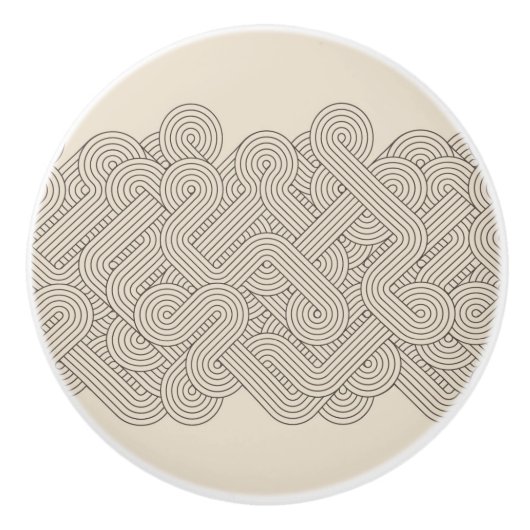 Abstracte grens keramische knop (Voorkant)