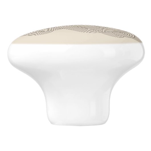 Abstracte grens keramische knop (Zijkant)