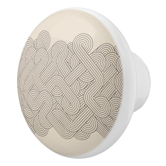 Abstracte grens keramische knop (Rechts)