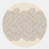 Abstracte grens ronde sticker (Voorkant)