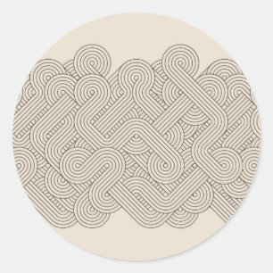 Abstracte grens ronde sticker