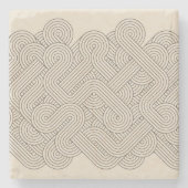 Abstracte grens stenen onderzetter (Voorkant)