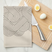 Abstracte grens theedoek (Quarter Fold)