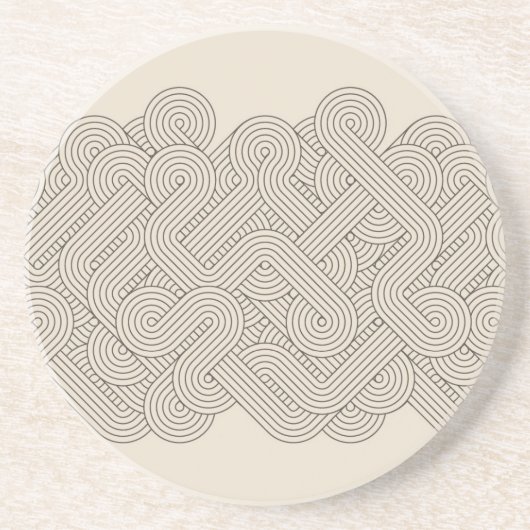 Abstracte grens zandsteen onderzetter (Voorkant)