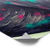 Abstracte Greyhound Tekenen met Levendige Kleuren Poster (Hoek)