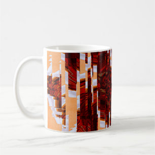 abstracte grijpachtergrond met glitsfilter koffiemok