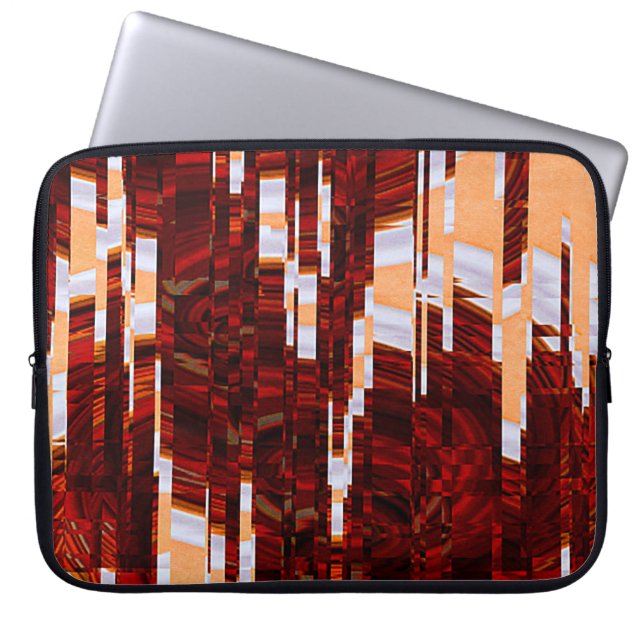 abstracte grijpachtergrond met glitsfilter laptop sleeve (Voorkant)