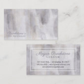 Abstracte Grijs & Tan Waterverf Visitekaartje (Voorkant / Achterkant)