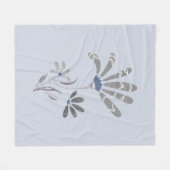 Abstracte Grijswaarden Psychedelische Bloemen Fleece Deken (Voorkant (Horizontaal))