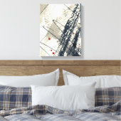 Abstracte grijze achtergrond, inkttextuur. 2 canvas afdruk (Insitu (Slaapkamer))