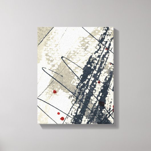 Abstracte grijze achtergrond, inkttextuur. 2 canvas afdruk (Voorkant)