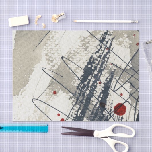 Abstracte grijze achtergrond, inkttextuur. 2 tissuepapier (Craft)