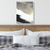 Abstracte grijze achtergrond, inkttextuur. 4 canvas afdruk (Insitu (Slaapkamer))