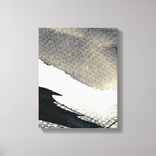 Abstracte grijze achtergrond, inkttextuur. 4 canvas afdruk (Voorkant)