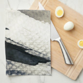 Abstracte grijze achtergrond, inkttextuur. 4 theedoek (Quarter Fold)