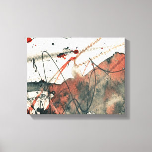 Abstracte grijze achtergrond, inkttextuur. 5 canvas afdruk