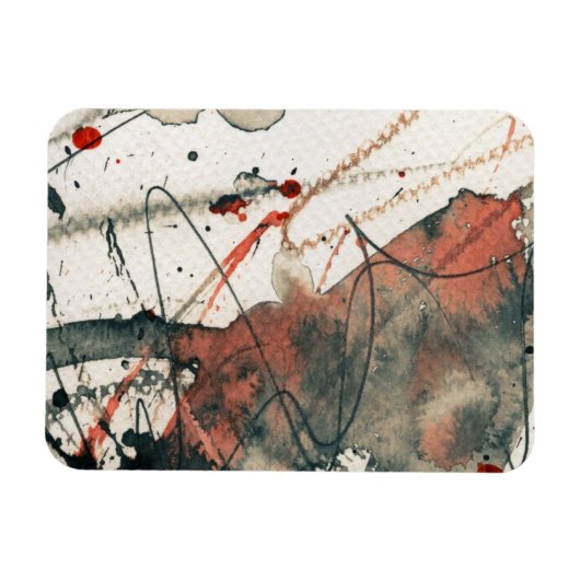 Abstracte grijze achtergrond, inkttextuur. 5 magneet (Horizontaal)