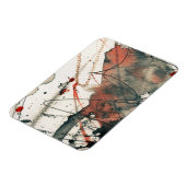 Abstracte grijze achtergrond, inkttextuur. 5 magneet (Linkerzijde)