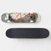 Abstracte grijze achtergrond, inkttextuur. 5 skateboard (Horizontaal)