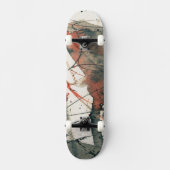 Abstracte grijze achtergrond, inkttextuur. 5 skateboard (Voorkant)