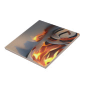 Abstracte grijze as voor vuurwerk tegeltje (Zijkant)