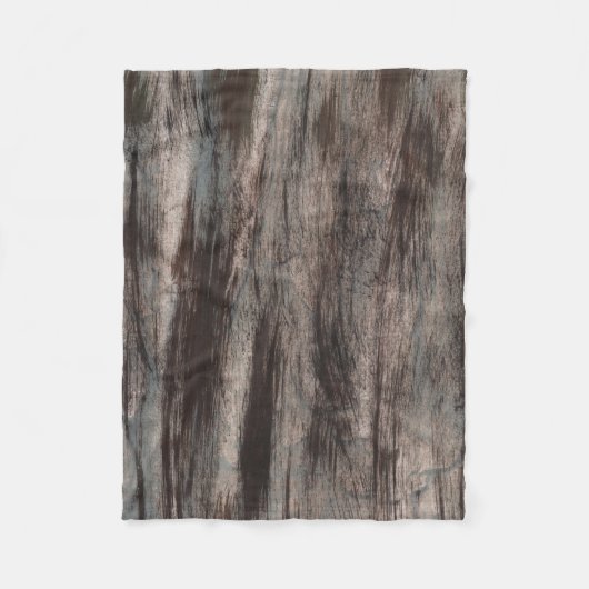Abstracte grijze bruine kunst fleece deken (Voorkant)