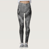 Abstracte grijze diffusie leggings (Voorkant)