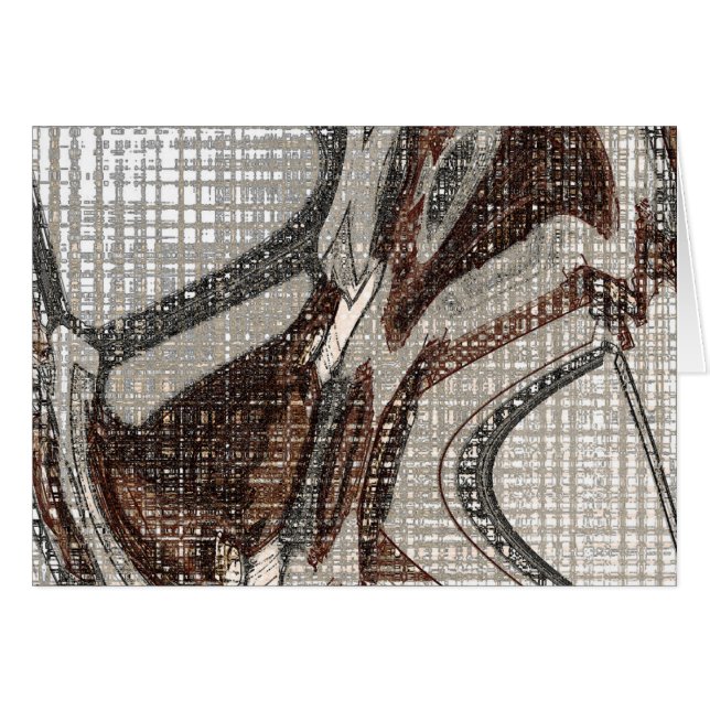 Abstracte grijze en bruine kunst (Voorkant Horizontaal)
