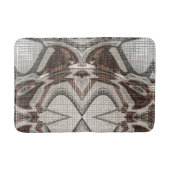 Abstracte grijze en bruine kunst badmat (Voorkant)