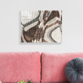 Abstracte grijze en bruine kunst canvas afdruk (Insitu (Woonkamer))