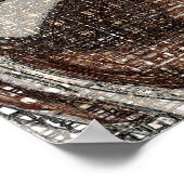 Abstracte grijze en bruine kunst poster (Hoek)