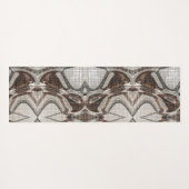 Abstracte grijze en bruine kunst yogamat (Achterkant (horizontaal))