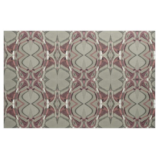 Abstracte grijze en rode kunst stof (Fat Quarter)
