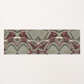 Abstracte grijze en rode kunst yogamat (Achterkant (horizontaal))