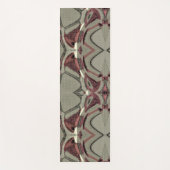 Abstracte grijze en rode kunst yogamat (Voorkant)