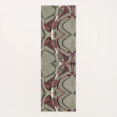 Abstracte grijze en rode kunst yogamat (Achterkant)