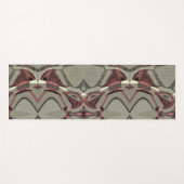 Abstracte grijze en rode kunst yogamat (Voorkant (horizontaal))