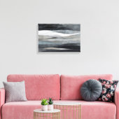 Abstracte Grijze Golven Kunst Canvas Afdruk (Insitu (Woonkamer))