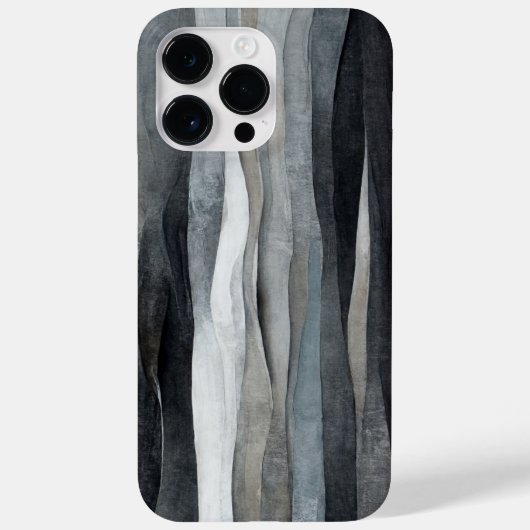 Abstracte grijze golven kunst iPhone / iPad hoes (Achterkant)