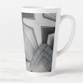 Abstracte grijze latte Mok (Rechts)